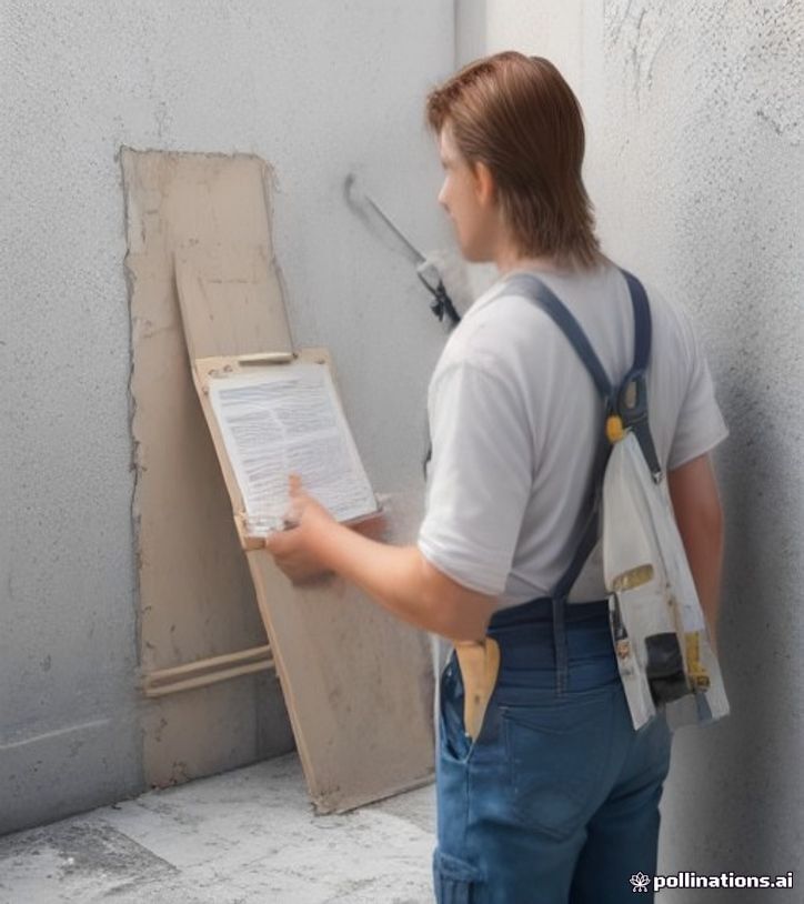 Contractor inspecting stucco moisture before painting